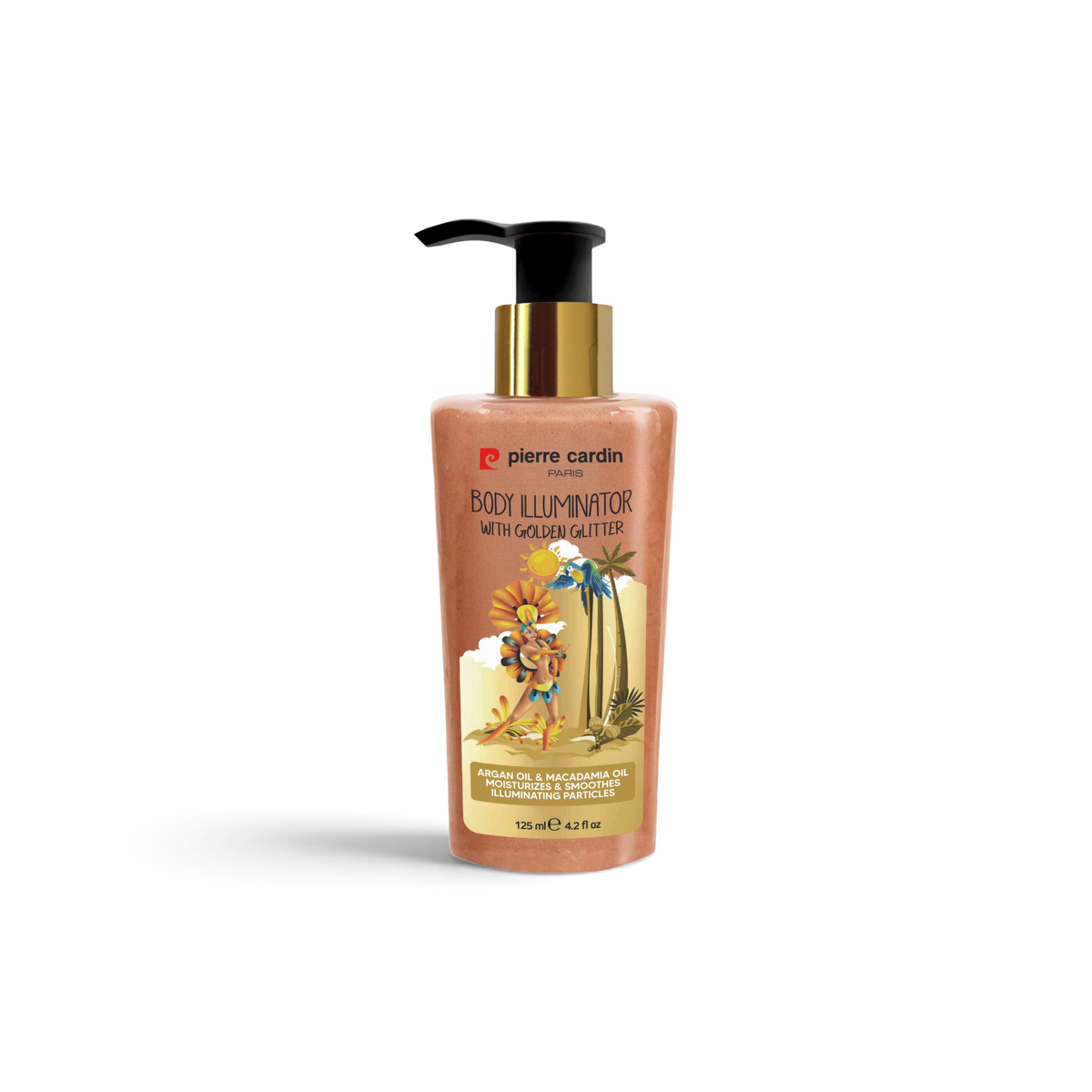 Body Illuminator with Golden Glitter